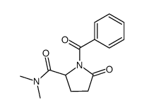 ()-1-benzoyl-N,N-dimethyl-5-oxopyrrolidine-2-carboxamide structure