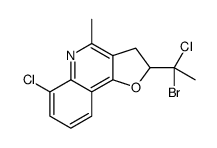 2-(1-bromo-1-chloroethyl)-6-chloro-4-methyl-2,3-dihydrofuro[3,2-c]quinoline Structure