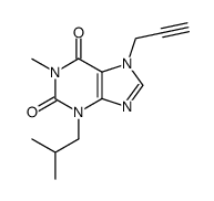 3-isobutyl-1-methyl-7-propargylxanthine Structure
