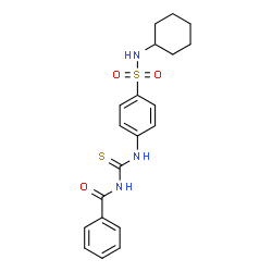 N-[({4-[(cyclohexylamino)sulfonyl]phenyl}amino)carbonothioyl]benzamide structure