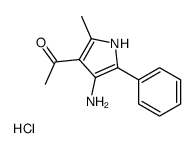 4-Acetyl-5-methyl-2-phenyl-1H-pyrrol-3-aminium chloride Structure