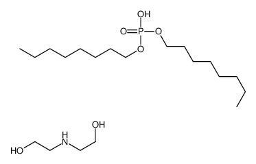dioctyl hydrogen phosphate, compound with 2,2'-iminodiethanol (1:1) Structure
