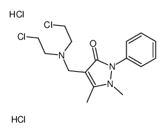 4-[bis(2-chloroethyl)aminomethyl]-1,5-dimethyl-2-phenylpyrazol-3-one,dihydrochloride结构式