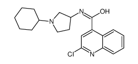 2-chloro-N-(1-cyclohexylpyrrolidin-3-yl)quinoline-4-carboxamide结构式