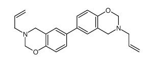 3-prop-2-enyl-6-(3-prop-2-enyl-2,4-dihydro-1,3-benzoxazin-6-yl)-2,4-dihydro-1,3-benzoxazine结构式
