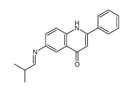 6-(2-methylpropylideneamino)-2-phenyl-1H-quinolin-4-one结构式