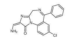 (2E)-2-(aminomethylidene)-8-chloro-6-phenyl-4H-imidazo[1,2-a][1,4]benzodiazepin-1-one Structure