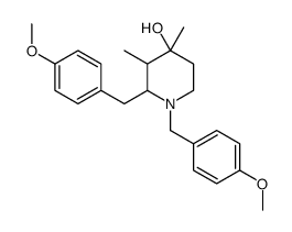 1,2-bis[(4-methoxyphenyl)methyl]-3,4-dimethylpiperidin-4-ol结构式