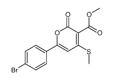 methyl 6-(4-bromophenyl)-4-(methylthio)-2-oxo-2H-pyran-3-carboxylate结构式