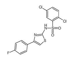2,5-dichloro-N-[4-(4-fluorophenyl)-1,3-thiazol-2-yl]benzenesulfonamide结构式
