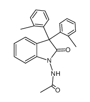 1-acetylamino-3,3-di-o-tolyl-1,3-dihydro-indol-2-one结构式