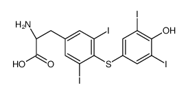 (2S)-2-amino-3-[4-(4-hydroxy-3,5-diiodophenyl)sulfanyl-3,5-diiodophenyl]propanoic acid结构式