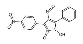 1-hydroxy-3-(4-nitrophenyl)-4-nitroso-2-oxido-5-phenylpyrazol-2-ium Structure