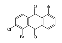 1,5-dibromo-2-chloroanthracene-9,10-dione结构式