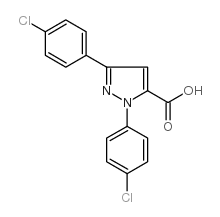 1,3-bis(4-chlorophenyl)-1h-pyrazole-5-carboxylic acid structure
