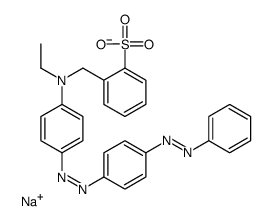 sodium,2-[[N-ethyl-4-[(4-phenyldiazenylphenyl)diazenyl]anilino]methyl]benzenesulfonate Structure