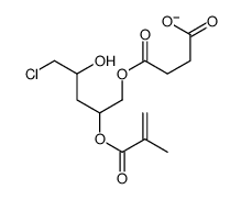 4-[5-chloro-4-hydroxy-2-(2-methylprop-2-enoyloxy)pentoxy]-4-oxobutanoate结构式