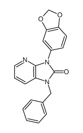 3-benzo[1,3]dioxol-5-yl-1-benzyl-1,3-dihydro-imidazo[4,5-b]pyridin-2-one结构式