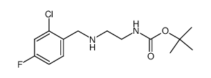 [2-(2-chloro-4-fluoro-benzylamino)-ethyl]-carbamic acid tert-butyl ester结构式