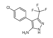 4-(4-chlorophenyl)-5-(trifluoromethyl)-1H-pyrazol-3-amine结构式