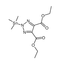 2-trimethylstannanyl-2H-[1,2,3]triazole-4,5-dicarboxylic acid diethyl ester结构式