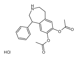 7,8-diacetoxy-1-phenyl-2,3,4,5-tetrahydro-1H-3-benzazepine hydrochloride Structure