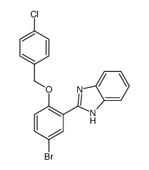 2-[5-bromo-2-[(4-chlorophenyl)methoxy]phenyl]-1H-benzimidazole Structure
