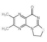 5H-Thiazolo[3,2-a]pteridin-5-one, 8,9-dihydro-2,3-dimethyl- structure