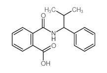 2-[(2-methyl-1-phenyl-propyl)carbamoyl]benzoic acid structure