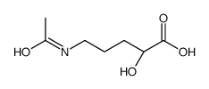 (2R)-5-acetamido-2-hydroxypentanoic acid Structure