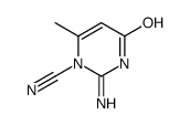 1(4H)-Pyrimidinecarbonitrile, 2-amino-6-methyl-4-oxo- (9CI)结构式