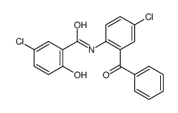 N-(2-benzoyl-4-chlorophenyl)-5-chloro-2-hydroxybenzamide结构式