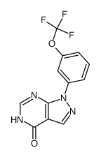 1-(3-(trifluoromethoxy)phenyl)-1,5-dihydro-4H-pyrazolo[3,4-d]pyrimidin-4-one Structure