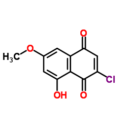 3-氯-5-羟基-7-甲氧基萘醌结构式