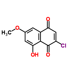 2-Chloro-8-hydroxy-6-methoxy-1,4-naphthoquinone structure