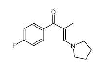 (E)-1-(4-fluorophenyl)-2-methyl-3-pyrrolidin-1-ylprop-2-en-1-one结构式