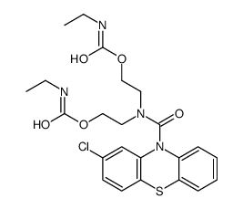 Bis(ethylcarbamic acid)(2-chloro-10H-phenothiazin-10-ylcarbonylimino)diethylene ester结构式