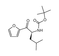 (S)-tert-butyl (1-(furan-2-yl)-4-methyl-1-oxopentan-2-yl)carbamate Structure