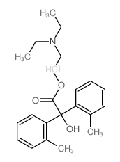 Benzilic acid,2,2'-dimethyl-, 2-(diethylamino)ethyl ester, hydrochloride (8CI)结构式