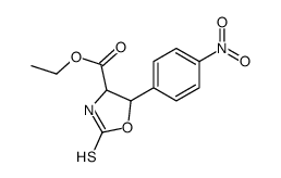 ethyl 5-(4-nitrophenyl)-2-sulfanylidene-1,3-oxazolidine-4-carboxylate结构式