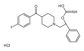 [(1S)-2-[4-(4-fluorobenzoyl)piperidin-1-yl]-1-phenylethyl] carbamate,hydrochloride Structure