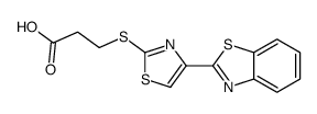 3-[[4-(1,3-benzothiazol-2-yl)-1,3-thiazol-2-yl]sulfanyl]propanoic acid结构式