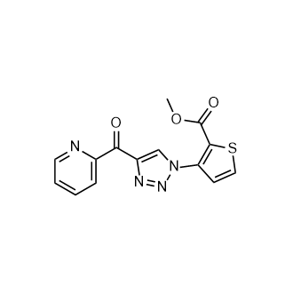Methyl 3-[4-(2-pyridinylcarbonyl)-1H-1,2,3-triazol-1-yl]-2-thiophenecarboxylate Structure