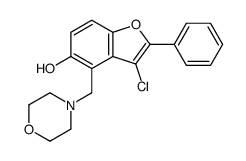 3-chloro-4-(morpholin-4-ylmethyl)-2-phenyl-1-benzofuran-5-ol Structure