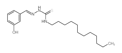 3-dodecyl-1-[(3-hydroxyphenyl)methylideneamino]thiourea结构式