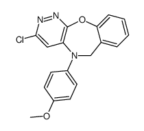 3-chloro-5-(4-methoxy-phenyl)-5,6-dihydro-benzo[f]pyridazino[3,4-b][1,4]oxazepine Structure