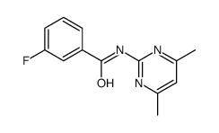 Benzamide, N-(4,6-dimethyl-2-pyrimidinyl)-3-fluoro- (9CI) Structure