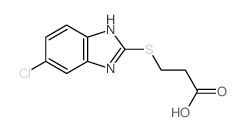 3-[(5-Chloro-3H-benzoimidazol-2-yl)sulfanyl]propanoic acid structure