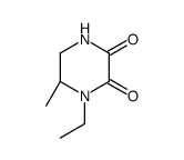 2,3-Piperazinedione,1-ethyl-6-methyl-,(6S)-(9CI) Structure