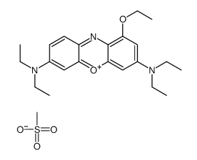 [7-(diethylamino)-9-ethoxyphenoxazin-3-ylidene]-diethylazanium,methanesulfonate Structure